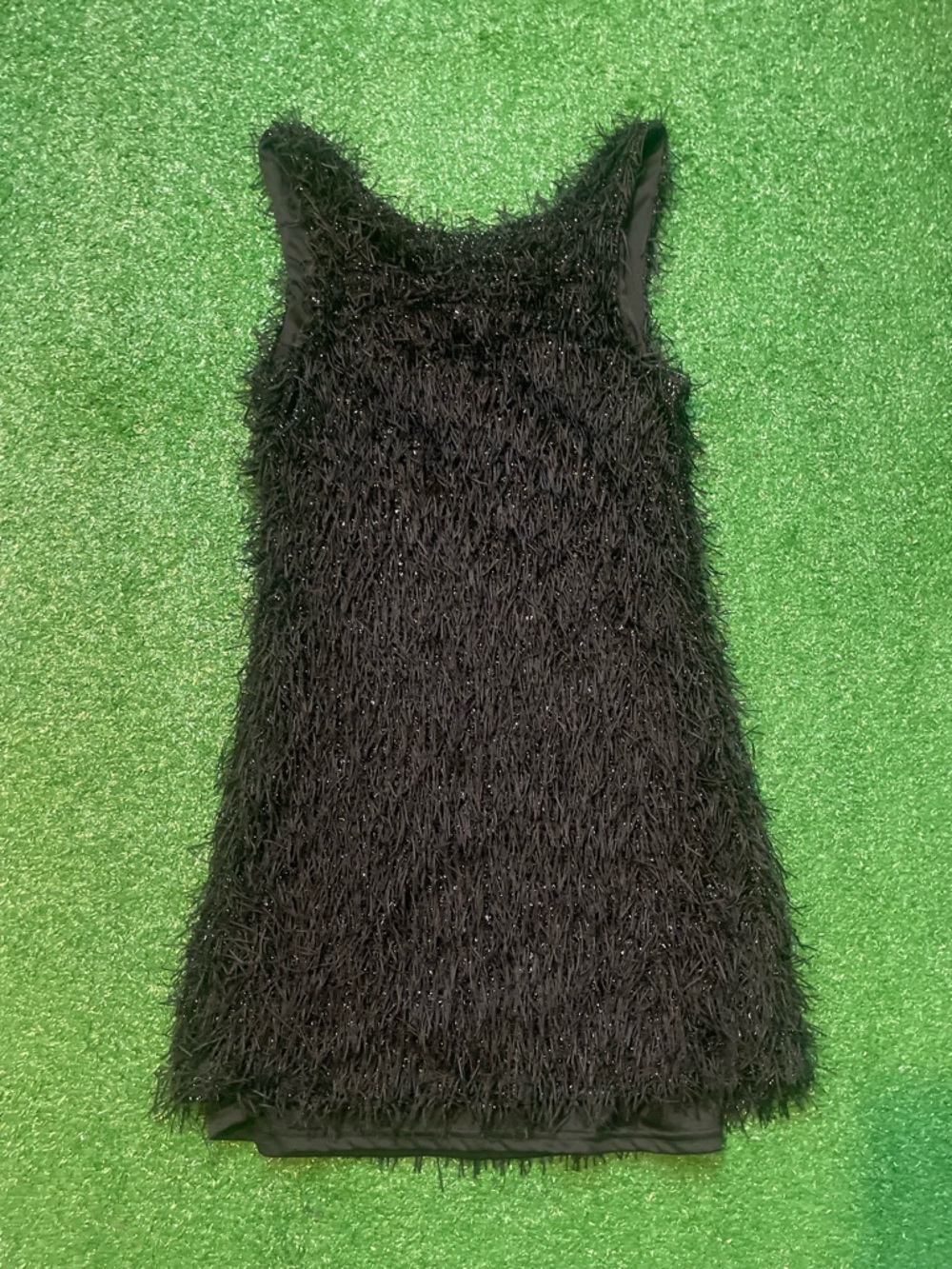 Charlotte Russe Black Fringe Sparkle Mini Dress